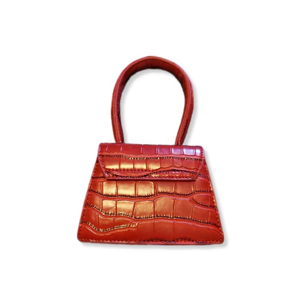 Jacquemus Le Chiquito Croc-Embossed Leather Crossbody Bag - Picture 3 of 9